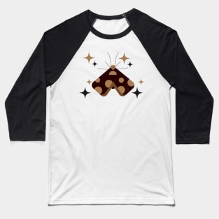 moth insect with stars illustration, ,moth insect, with stars ,illustration, vintage, horror, insects, flying insects, moth stars and moon, moth stars, Baseball T-Shirt